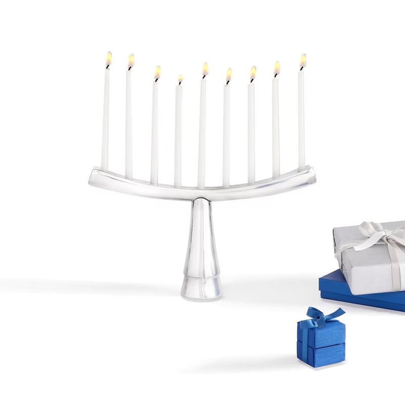 Nambe NambÃ© Menorah 12.5â€ x 7.5â€ â€“ Modern Arch Hanukkah Menorah with Flared Base & Polished Alloy Candle Holder, Elegant Home DÃ©cor Display, Fits Standard 3/8â€ Candles - Image 5